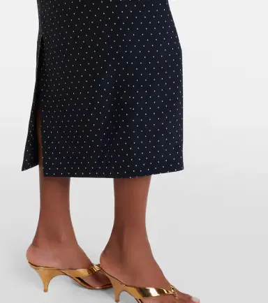 Alessandra Rich Polka-dot peplum silk midi dress | Thumbnail 4 Alessandra Rich Polka-dot peplum silk midi dress | Thumbnail 4