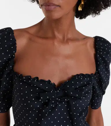 Alessandra Rich Polka-dot peplum silk midi dress | Thumbnail 6 Alessandra Rich Polka-dot peplum silk midi dress | Thumbnail 6