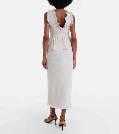 Alessandra Rich Polka-dot peplum silk midi dress | Thumbnail 5 Alessandra Rich Polka-dot peplum silk midi dress | Thumbnail 5