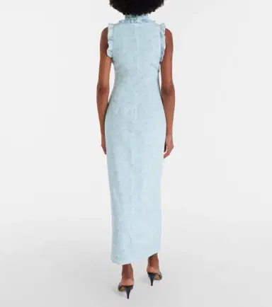Alessandra Rich Ruffled bow-detail silk maxi dress | Thumbnail 2 Alessandra Rich Ruffled bow-detail silk maxi dress | Thumbnail 2