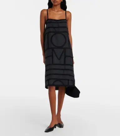 Toteme Embroidered silk midi dress | Thumbnail 2 Toteme Embroidered silk midi dress | Thumbnail 2
