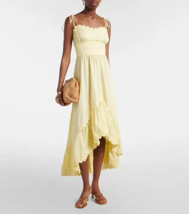 Juliet Dunn Embroidered cotton midi dress | Thumbnail 4 Juliet Dunn Embroidered cotton midi dress | Thumbnail 4