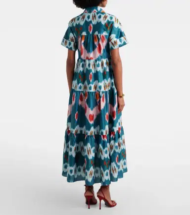 Erdem Printed tiered cotton shirt dress | Thumbnail 4 Erdem Printed tiered cotton shirt dress | Thumbnail 4