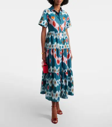 Erdem Printed tiered cotton shirt dress | Thumbnail 5 Erdem Printed tiered cotton shirt dress | Thumbnail 5