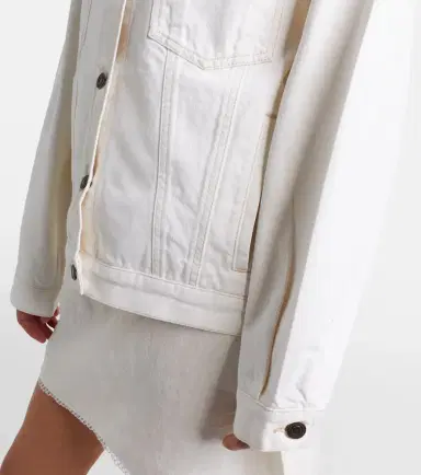 Prada Suede-trimmed denim jacket | Thumbnail 3 Prada Suede-trimmed denim jacket | Thumbnail 3