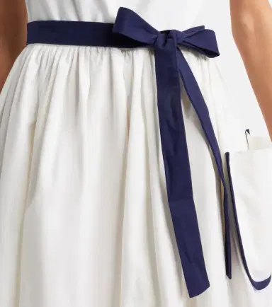 Prada Cotton and linen midi dress | Thumbnail 3 Prada Cotton and linen midi dress | Thumbnail 3