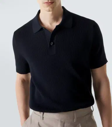 Sunspel Ribbed-knit cotton polo shirt | Thumbnail 3 Sunspel Ribbed-knit cotton polo shirt | Thumbnail 3