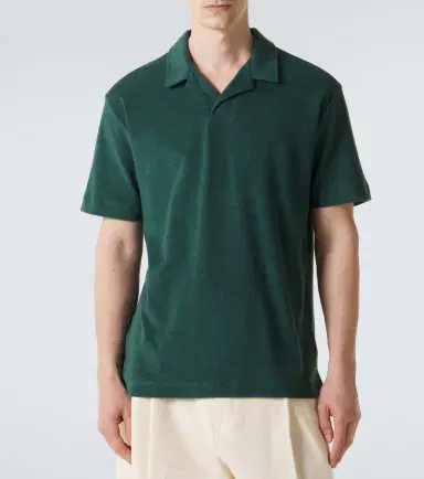 Sunspel Cotton terry polo shirt | Thumbnail 4 Sunspel Cotton terry polo shirt | Thumbnail 4