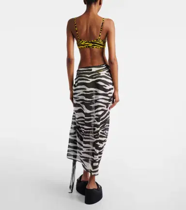 The Attico Zebra-print cotton muslin beach cover-up | Thumbnail 3 The Attico Zebra-print cotton muslin beach cover-up | Thumbnail 3