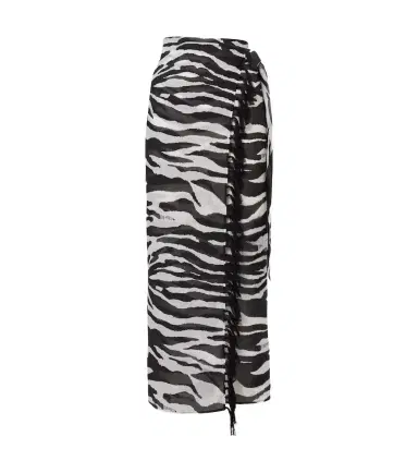 The Attico Zebra-print cotton muslin beach cover-up | Thumbnail 1 The Attico Zebra-print cotton muslin beach cover-up | Thumbnail 1