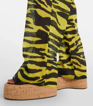 The Attico Animal-print cotton muslin wide-leg pants | Thumbnail 3 The Attico Animal-print cotton muslin wide-leg pants | Thumbnail 3