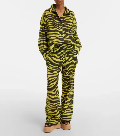 The Attico Animal-print cotton muslin wide-leg pants | Thumbnail 6 The Attico Animal-print cotton muslin wide-leg pants | Thumbnail 6