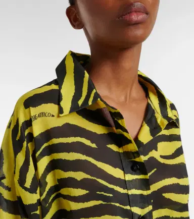The Attico Animal-print cotton muslin shirt | Thumbnail 2 The Attico Animal-print cotton muslin shirt | Thumbnail 2