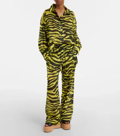 The Attico Animal-print cotton muslin shirt | Thumbnail 4 The Attico Animal-print cotton muslin shirt | Thumbnail 4