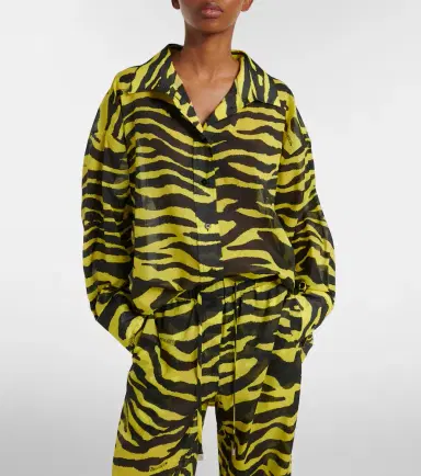 The Attico Animal-print cotton muslin shirt | Thumbnail 5 The Attico Animal-print cotton muslin shirt | Thumbnail 5