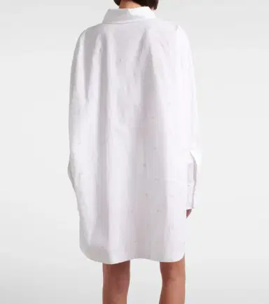 The Attico Embroidered cotton-blend poplin shirt | Thumbnail 5 The Attico Embroidered cotton-blend poplin shirt | Thumbnail 5