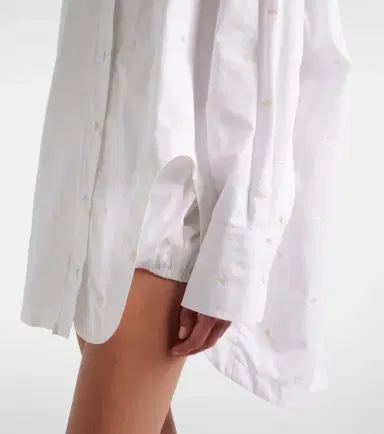 The Attico Embroidered cotton-blend poplin shirt | Thumbnail 7 The Attico Embroidered cotton-blend poplin shirt | Thumbnail 7