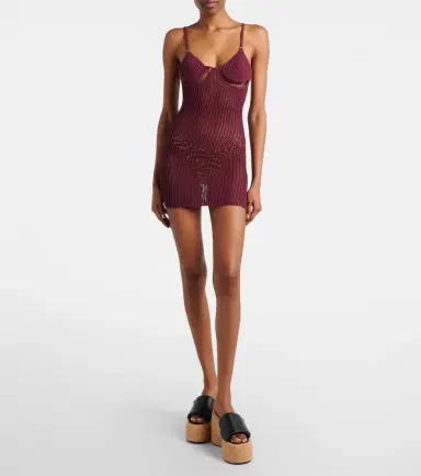 The Attico Crochet cotton-blend minidress | Thumbnail 4 The Attico Crochet cotton-blend minidress | Thumbnail 4