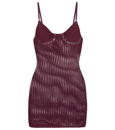 The Attico Crochet cotton-blend minidress | Thumbnail 1 The Attico Crochet cotton-blend minidress | Thumbnail 1