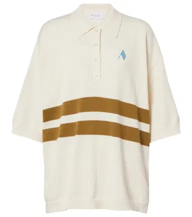 The Attico Striped oversized cotton polo shirt | Thumbnail 1 The Attico Striped oversized cotton polo shirt | Thumbnail 1
