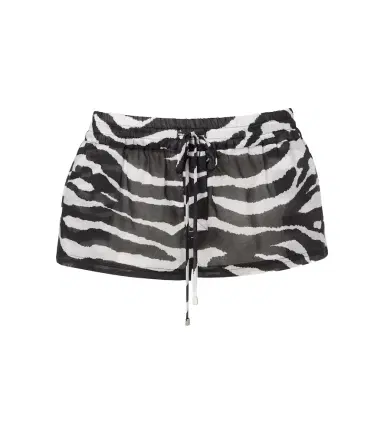 The Attico Zebra-print cotton muslin shorts | Thumbnail 1 The Attico Zebra-print cotton muslin shorts | Thumbnail 1