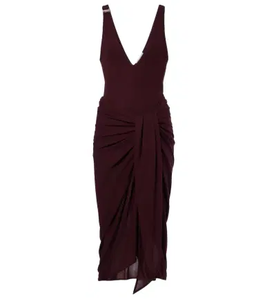 The Attico Draped midi dress | Thumbnail 1 The Attico Draped midi dress | Thumbnail 1
