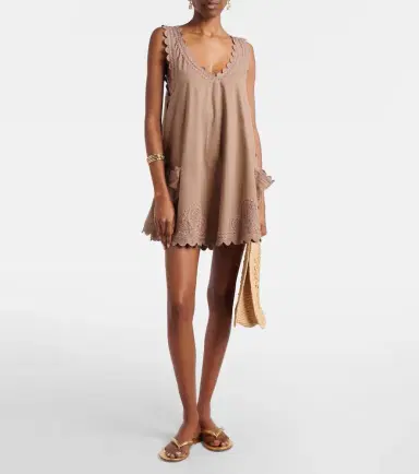 Juliet Dunn Embroidered cotton minidress | Thumbnail 3 Juliet Dunn Embroidered cotton minidress | Thumbnail 3