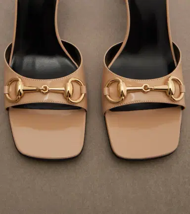Gucci Signora Horsebit leather slingback sandals | Thumbnail 3 Gucci Signora Horsebit leather slingback sandals | Thumbnail 3