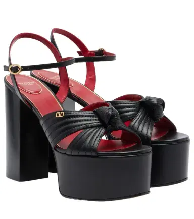 Valentino Garavani Crasher leather platform sandals | Thumbnail 1 Valentino Garavani Crasher leather platform sandals | Thumbnail 1
