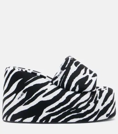 The Attico Mochi zebra-print platform slides | Thumbnail 3 The Attico Mochi zebra-print platform slides | Thumbnail 3