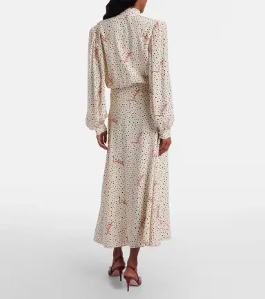 Valentino Polka-dot silk crêpe de chine midi dress | Thumbnail 5 Valentino Polka-dot silk crêpe de chine midi dress | Thumbnail 5