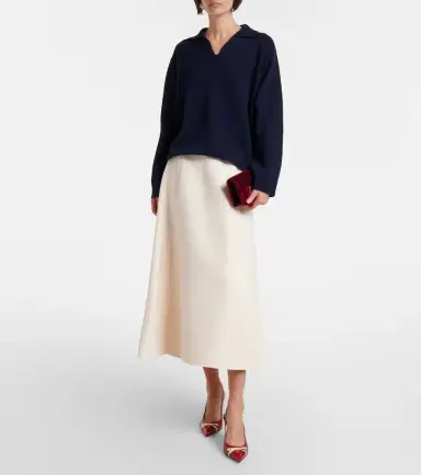Valentino VGold Crepe Couture midi skirt | Thumbnail 5 Valentino VGold Crepe Couture midi skirt | Thumbnail 5