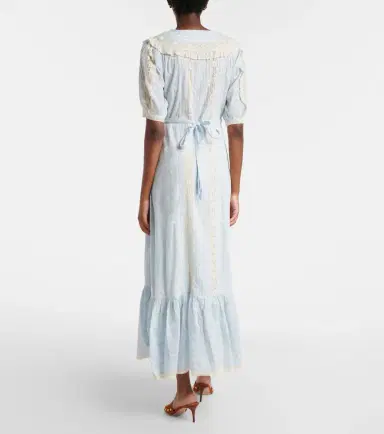 Rixo Edina embroidered cotton midi dress | Thumbnail 4 Rixo Edina embroidered cotton midi dress | Thumbnail 4