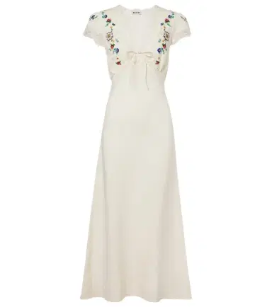 Rixo Amari embroidered linen-blend midi dress | Thumbnail 1 Rixo Amari embroidered linen-blend midi dress | Thumbnail 1