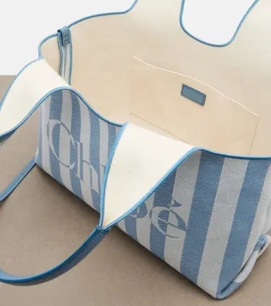 Chloé Chloé Chloé Stripy Large logo canvas tote bag | Thumbnail 2 Chloé Chloé Chloé Stripy Large logo canvas tote bag | Thumbnail 2
