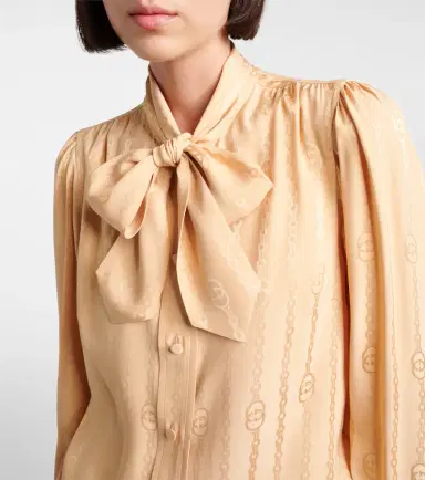 Gucci Interlocking G silk jacquard shirt | Thumbnail 2 Gucci Interlocking G silk jacquard shirt | Thumbnail 2