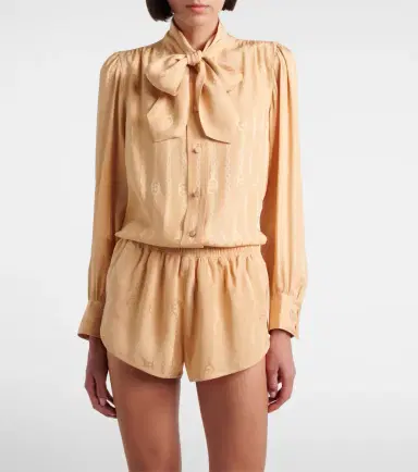 Gucci Interlocking G silk jacquard shirt | Thumbnail 3 Gucci Interlocking G silk jacquard shirt | Thumbnail 3