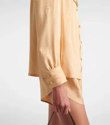 Gucci Interlocking G silk jacquard shirt | Thumbnail 5 Gucci Interlocking G silk jacquard shirt | Thumbnail 5