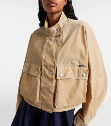 Prada Re-Nylon cropped jacket | Thumbnail 3 Prada Re-Nylon cropped jacket | Thumbnail 3