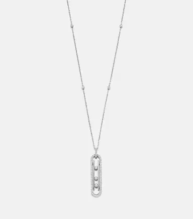 Messika Move 10th 18kt white gold pendant necklace with diamonds | Thumbnail 4 Messika Move 10th 18kt white gold pendant necklace with diamonds | Thumbnail 4