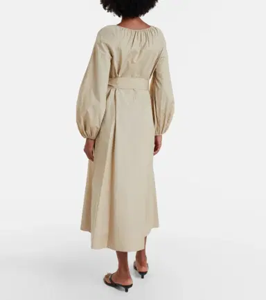Vince Belted cotton poplin midi dress | Thumbnail 4 Vince Belted cotton poplin midi dress | Thumbnail 4