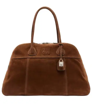 Miu Miu Vivant Large suede bowling bag | Thumbnail 1 Miu Miu Vivant Large suede bowling bag | Thumbnail 1