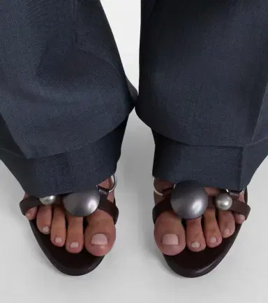 Miu Miu Embellished leather sandals | Thumbnail 6 Miu Miu Embellished leather sandals | Thumbnail 6