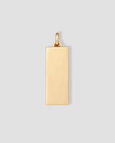 Jennifer Fisher Classic Dog Tag in 18K Yellow Gold | Thumbnail 2 Jennifer Fisher Classic Dog Tag in 18K Yellow Gold | Thumbnail 2