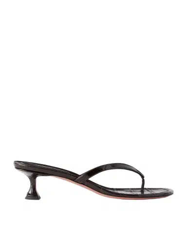Amina Muaddi Juliette 45 Croc-effect Leather Thong Sandals | Thumbnail 1 Amina Muaddi Juliette 45 Croc-effect Leather Thong Sandals | Thumbnail 1