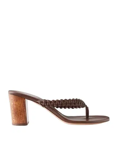 Gianvito Rossi 70 Braided Leather Thong Sandals | Thumbnail 1 Gianvito Rossi 70 Braided Leather Thong Sandals | Thumbnail 1