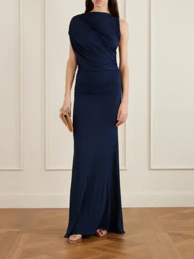 Alex Perry Ruched Draped Jersey Gown | Thumbnail 2 Alex Perry Ruched Draped Jersey Gown | Thumbnail 2