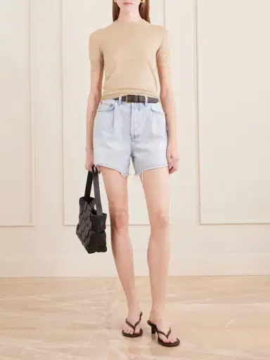 AGOLDE Rhoda Frayed Organic Denim Shorts | Thumbnail 2 AGOLDE Rhoda Frayed Organic Denim Shorts | Thumbnail 2
