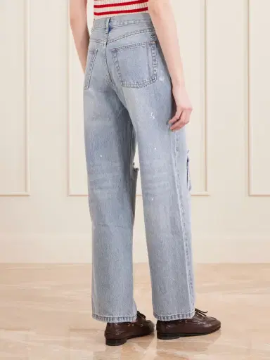 STILL HERE Painter Distressed Mid-rise Straight-leg Jeans | Thumbnail 4 STILL HERE Painter Distressed Mid-rise Straight-leg Jeans | Thumbnail 4