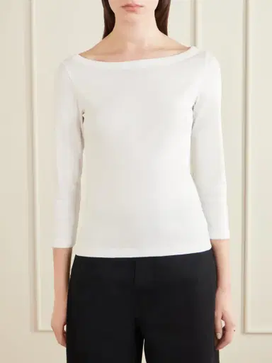 FLORE FLORE Steffi Ribbed Organic Cotton-jersey T-shirt | Thumbnail 3 FLORE FLORE Steffi Ribbed Organic Cotton-jersey T-shirt | Thumbnail 3